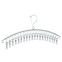 Percha de acero inoxidable con 20 pinzas para secar ropa interior y calcetines Percha duradera para el baño o el balcón 1