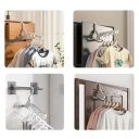 Percha de viaje plegable portátil para 5 perchas, percha de almacenamiento plegable de PP, ideal para vacaciones en casa y uso al aire libre. 3