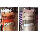 Percha metálica plegable multifuncional para pantalones, 6 capas, con pinzas, ahorra espacio, 34,5 x 58 cm 4