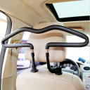 Percha para reposacabezas de coche, 43,5 x 24 cm, color negro, de PVA y acero inoxidable, para chaquetas, camisas, trajes y viajes seguros. 3