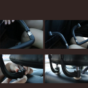 Percha para reposacabezas de coche, 43,5 x 24 cm, color negro, de PVA y acero inoxidable, para chaquetas, camisas, trajes y viajes seguros. 7
