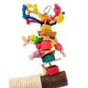 Perchoir avec jouets pour oiseaux 5