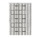 Perdea de duș pentru baie, 80x180 cm, model geometric cu grilă, impermeabilă, perdea despărțitoare, protecție împotriva mucegaiului, inele de plastic, textură elastică 1