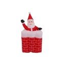 Père Noël gonflable dans la cheminée 1