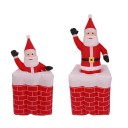 Père Noël gonflable dans la cheminée 2