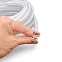 Perfil de silicona flexible para tira LED Ancho 10 mm Longitud 10 m Silicona blanca Cubierta flexible y pantalla de repuesto para luminarias de techo 3