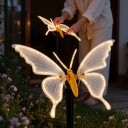 Perhosen LED-valo 30 x 20 cm Dynaaminen Valoisa Perhonen Liikkuvilla Siivillä 12 V Muuntajalla ABS Lämmin Valkoinen Ulko- ja Sisäkäyttöön 4