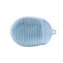 Perie de silicon pentru vase și legume cu peri densi Formă plată și flexibilă pentru palmă Ochi pentru suspendare 15,1 x 10,4 x 2,5 3