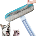 Perie multifuncțională pentru păr de animale, mâner lung de 45 x 18 cm, rolă pliabilă 3 în 1, pentru curățarea covoarelor, canapelelor, ferestrelor și hainelor 4