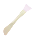 Perie pentru mască facială din silicon, 16,5 cm, cu cap moale și răzuitor, aplicator pentru mască facială, mâner din plastic 3