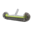 Perie pentru piscină din aluminiu cu 7 rânduri de peri din nailon pentru pereți, colțuri și scări ale piscinei 43 cm verde-gri pentru curățare și întreținere 1