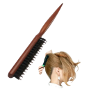 Perie profesională pentru salon cu peri de mistreț Pieptene din lemn 24×2,5×10 cm Perie de styling pentru frizeri și utilizare acasă 3