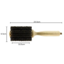 Perie profesională rotundă pentru păr cu peri din mistreț Mâner din lemn 23,5×6,5×10,5 cm Perie de styling pentru coafuri netede și ondulate 2
