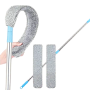 Perie retractabilă din microfibră pentru curățarea prafului cu mâner telescopic, cap flexibil de 91-137 cm, curățare sub electrocasnice și mobilier 5