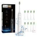 Periuță de dinți electrică sonică, încărcare USB, impermeabilă IPX7, 8 capete de schimb, memento 30s, temporizator de 2 minute, încărcare rapidă 2