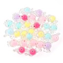 Perlas acrílicas de caramelo 21 x 12 mm 50 unidades Perlas de colores con envoltura transparente Núcleo de color Creación de joyas Colgantes 1