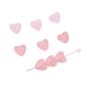 Perlas acrílicas en forma de corazón 10 x 9 mm Aproximadamente 70 unidades Perlas de colores con agujero de 2 mm para joyería Pulseras Collares Creación Decoraciones 9