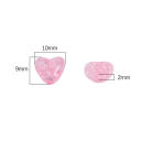 Perlas acrílicas en forma de corazón 10 x 9 mm Aproximadamente 70 unidades Perlas de colores con agujero de 2 mm para joyería Pulseras Collares Creación Decoraciones 2