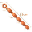 Perlas anales de silicona tamaño L en forma de huevo con asa redonda, embalaje discreto. 2