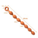 Perlas anales de silicona tamaño S en forma de huevo con asa redonda, embalaje discreto. 2