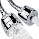 Perlator universal para lavatório com 2 modos, rotação de 360° e tubo extensível, aço inoxidável, filtro contra salpicos de água para cozinha e casa de banho 2