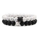 Perlebesat armbånd 2 stk. 7