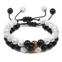 Perlebesat armbånd 2 stk. 8