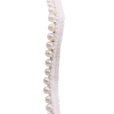 Perlebroderi bånd 1,5 cm 91 cm Dekorativt bånd med perleimitation Polyester dekorativt bånd til bryllupsdekorationer syning DIY skabelse 2