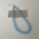 Perlenhalskette aus großen Kugeln 10 mm, regelmäßig aufgereihte Perlen, auffälliges minimalistisches Schmuckstück mit elegantem Charakter 3