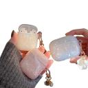 Perlenschutzcase mit Schlüsselanhänger für AirPods 3 elegantes Silikonetui für drahtlose Kopfhörer 5