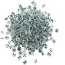 Perles à enfiler avec impression de lettres 100 pcs 3