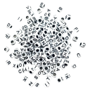 Perles à enfiler lettres 100 pcs 2