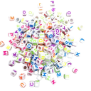 Perles à enfiler lettres 100 pcs 8