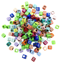 Perles à enfiler lettres 100 pcs 10