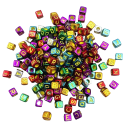 Perles à enfiler lettres 100 pcs 7