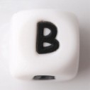 Perles en silicone alphabet - 100 pcs 5