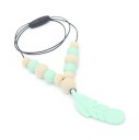 Perles en silicone avec plume J2729 7