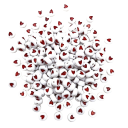 Perline con stampa di cuoricini 100 pz 3