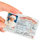 Permis de conducere al lui Moș Crăciun 8,5 x 5,4 x 1 cm Card de Crăciun cu semnătura lui Moș Crăciun Decorațiune de Crăciun pentru copii dovadă 3