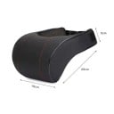 Perna cervicală pentru mașină din spumă cu memorie cca 18 × 28 × 9 cm husă din piele artificială neagră suport pentru cap pentru călătorii 3