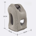 Pernă de călătorie gonflabilă 30 x 35 x 55 cm, fabricată din PVC, pernă ergonomică pentru avioane, mașini și trenuri, suport pentru gât și spate, design pliabil 5
