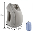 Pernă de călătorie gonflabilă din PVC 30x35x55 cm Pernă ușoară de susținere pentru avion și mașină Saltea de dormit compactă pentru călătorii 2