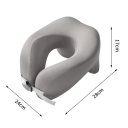 Pernă de călătorie în formă de U, 24 x 28 x 17 cm, spumă cu memorie, bumbac, pernă ergonomică pentru susținerea gâtului, pentru călătorii 5