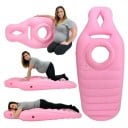 Perna de sarcină gonflabilă și saltea de yoga pentru gravide 170 x 65 x 22 cm cu deschidere pentru burtă pentru a sta pe burtă, relaxare 4