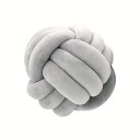 Pernă decorativă în formă de nod, bilă pentru pat sau canapea, accesoriu moale de design, confecționat din pluș, umplutură din fibre tubulare 3