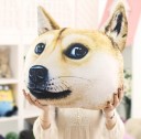 Perna pentru copii în formă de cap de câine din bumbac Imprimeu realist al câinelui pe partea din față Urechi ridicate Dimensiuni 38 x 35 cm 2