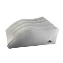 Perna umflabilă în formă de triunghi pentru picioare și spate gri PVC Perna portabilă pentru somn Călătorie Camping Suport pentru genunchi Cap și laptop 1