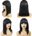 Perruque courte pour femmes en cheveux naturels N891 2
