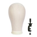 Perückenständer mit Tischhalterung, Kopfumfang 55,88 cm Hochwertiger Stoff für Friseursalons und den Hausgebrauch 8