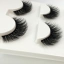 Pestañas artificiales 3D en banda para una mirada intensa y un maquillaje perfecto Pestañas densas, esponjosas y voluminosas con banda negra El 2